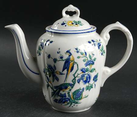 Phoenix Blau (No Paneled Rim) Mini Coffee Pot & Lid