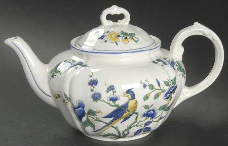 Phoenix Blau (No Paneled Rim) Mini Teapot & Lid