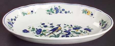 Phoenix Blau (No Paneled Rim) 11" Oval Vegetable Bowl