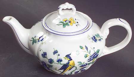 Phoenix Blau (No Paneled Rim) Individual Teapot & Lid