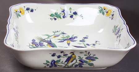 Phoenix Blau (No Paneled Rim) 10" Square Vegetable Bowl