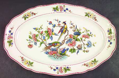 Phoenix (Multicolor) 18" Oval Serving Platter