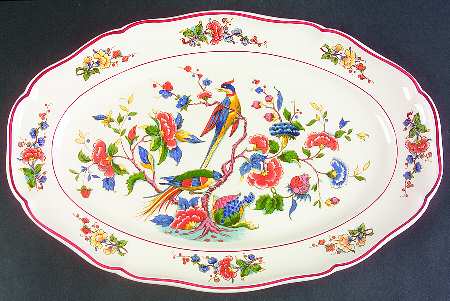 Phoenix (Multicolor) 14" Oval Serving Platter