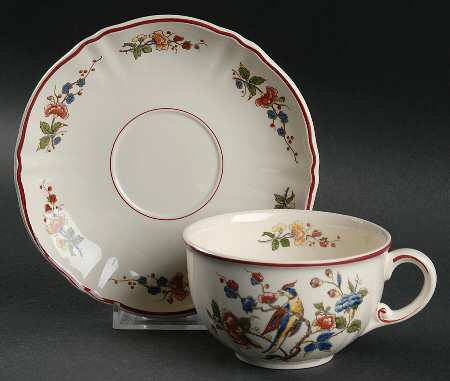 Phoenix (Multicolor) Flat Cup & Saucer Set