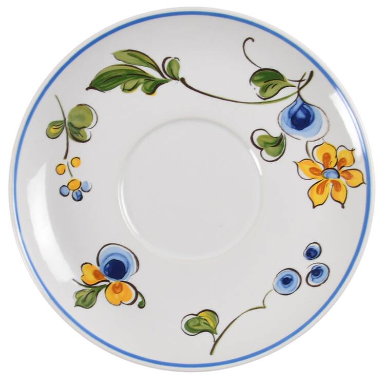 Provence (Blue & Yellow Flowers) Saucer