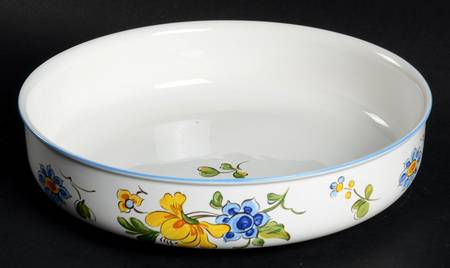 Provence (Blue & Yellow Flowers) Round Shallow Bowl