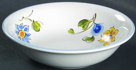 Provence (Blue & Yellow Flowers) Fruit/Dessert (Sauce) Bowl