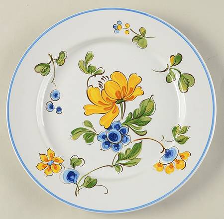 Provence (Blue & Yellow Flowers) Salad Plate