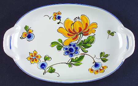 Provence (Blue & Yellow Flowers) Pickle Dish