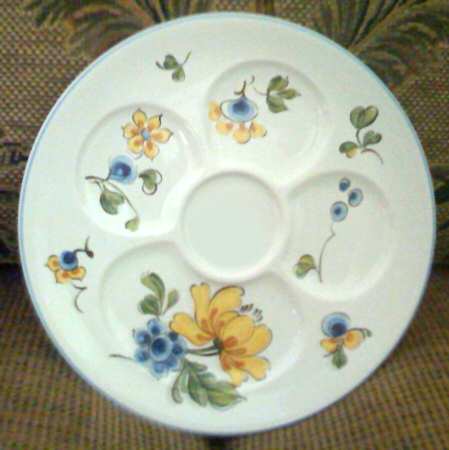 Provence (Blue & Yellow Flowers) Fondue Plate