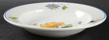 Provence (Blue & Yellow Flowers) Rim Soup Bowl