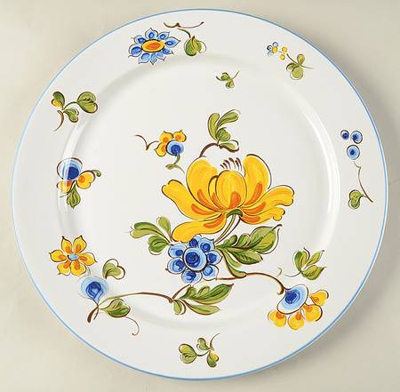 Provence (Blue & Yellow Flowers) Service Plate (Charger)