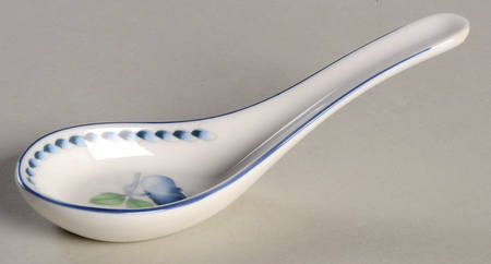Provence (Blue Weave, Green Trim) Chinese Spoon
