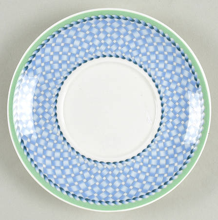 Provence (Blue Weave, Green Trim) Saucer for Demitasse Cup