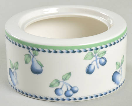 Provence (Blue Weave, Green Trim) Sugar Bowl No Lid