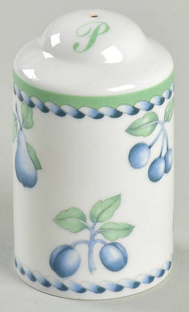 Provence (Blue Weave, Green Trim) Pepper Shaker by Villeroy & Boch