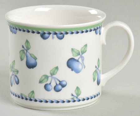 Provence (Blue Weave, Green Trim) Breakfast Cup by Villeroy & Boch