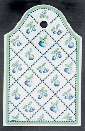 Provence (Blue Weave, Green Trim) Cheese and Cracker Board