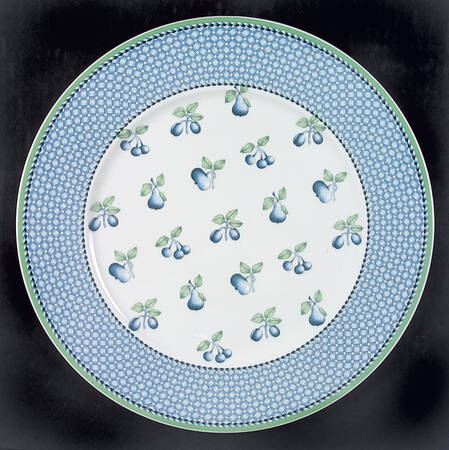 Provence (Blue Weave, Green Trim) Service Plate (Charger)