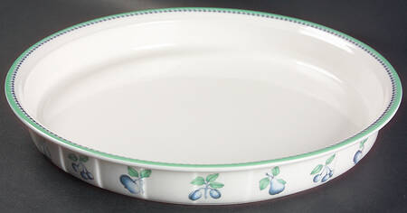 Provence (Blue Weave, Green Trim) 12" Quiche