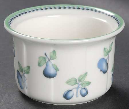 Provence (Blue Weave, Green Trim) Ramekin