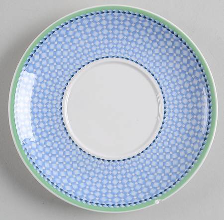 Provence (Blue Weave, Green Trim) Saucer