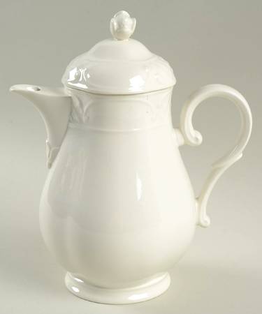 Redoute White Small Coffee Pot & Lid