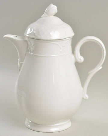 Redoute White Coffee Pot & Lid