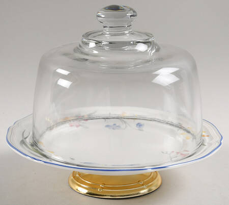 Riviera 6 1/2"-7 1/2" Footed Cheese Plate w/ Glass Dome HC