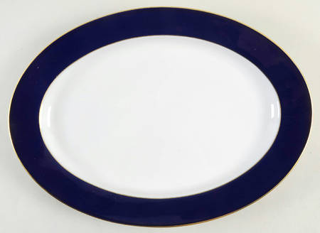 Royal Blue 14" Oval Serving Platter