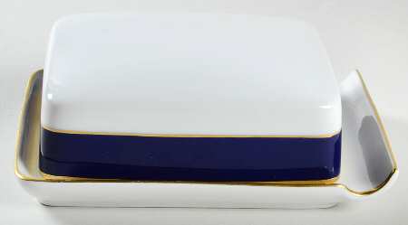 Royal Blue Rectangular Covered Butter