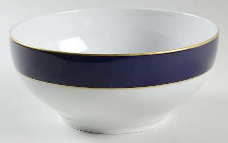 Royal Blue 8" Round Vegetable Bowl