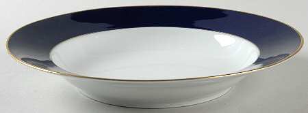 Royal Blue Large Rim Soup Bowl