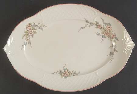 Rosette 14" Oval Serving Platter