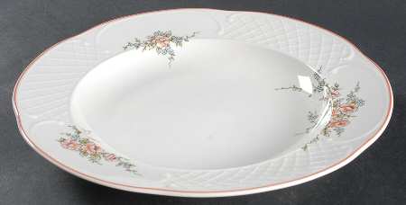 Rosette Large Rim Soup Bowl