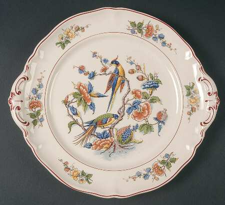 Rouen (Scalloped) Handled Cake Plate