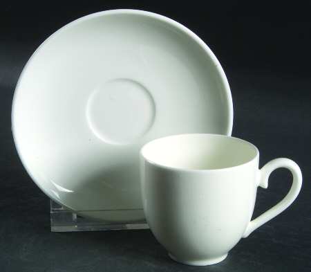 Royal Weiss Flat Demitasse Cup & Saucer Set