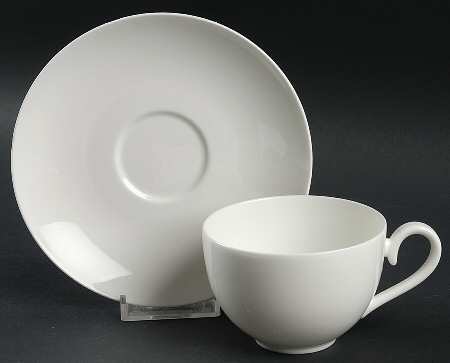 Royal Weiss Flat Cup & Saucer Set
