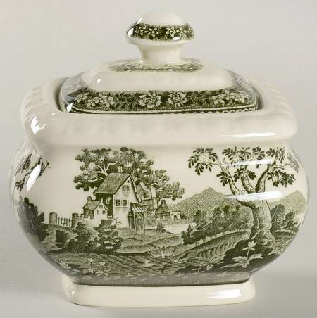 Rusticana Green Sugar Bowl & Lid