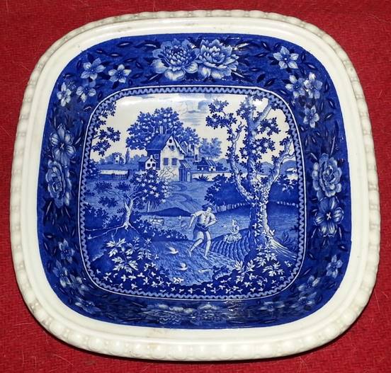 Rusticana Blue 8" Square Vegetable Bowl