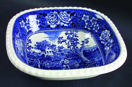 Rusticana Blue 9" Square Vegetable Bowl
