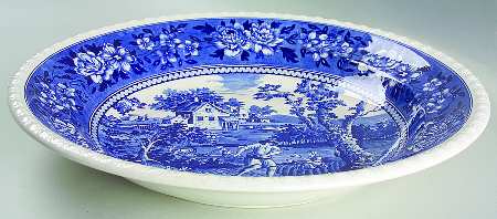 Rusticana Blue 13" Deep Round Platter