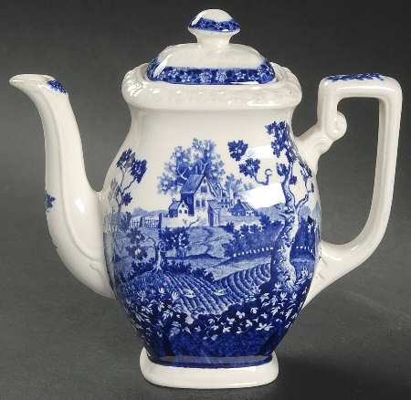 Rusticana Blue Individual Coffee Pot & Lid