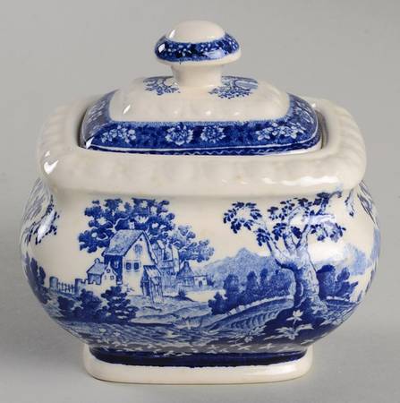 Rusticana Blue Sugar Bowl & Lid