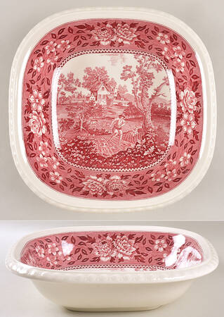 Rusticana Red 10" Square Vegetable Bowl