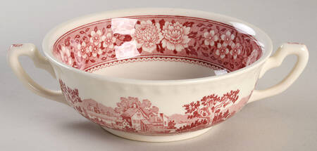 Rusticana Red Flat Cream Soup Bowl