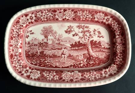 Rusticana Red 14" Oval Serving Platter