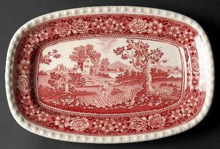 Rusticana Red 12" Oval Serving Platter