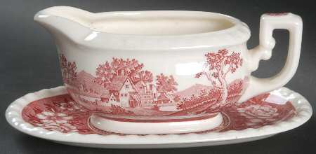 Rusticana Red Individual Gravy Boat & Plate by Villeroy & Boch