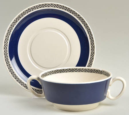 Saphir Flat Cream Soup Bowl & Saucer Set